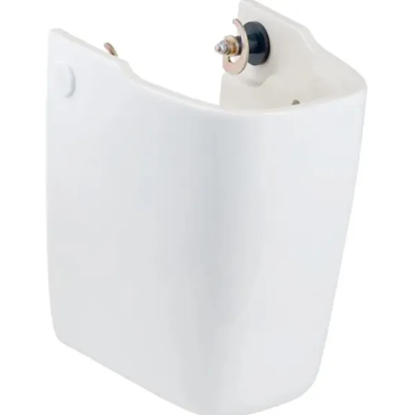 جيبرت عمود مغسلة نصفي جداري | مجموعة سميل | أبيض