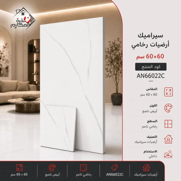 سيراميك ارضيات مصنع جمال 60×60 - صورة 1