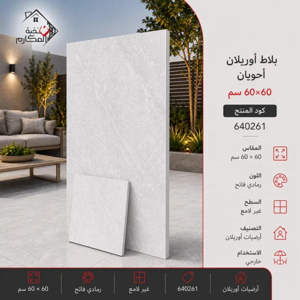 بلاط أورليان احواش مصنع الرياض 60×60 - صورة 1