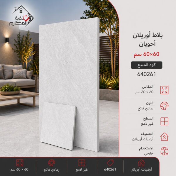 بلاط سيراميك خارجي أورليان 60×60