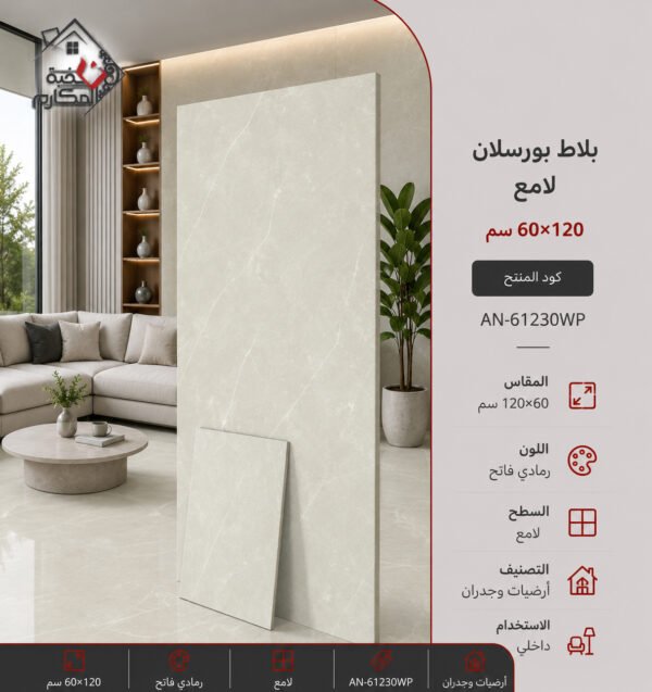 بلاط بورسلان لامع مصنع جمال 60×120